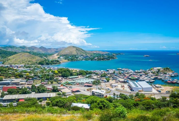 A panoramic view of Port Moresby, the capital of Papua New Guinea