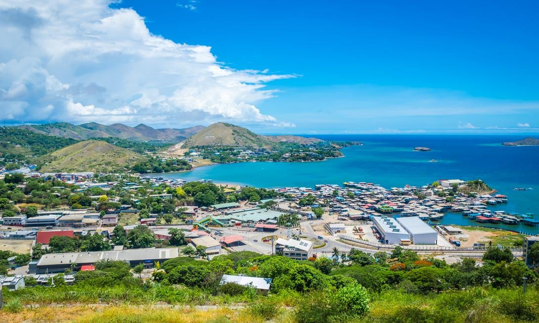 A panoramic view of Port Moresby, the capital of Papua New Guinea