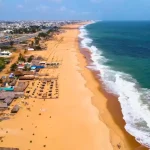 Cotonou city view with beaches and urban landscape in Benin