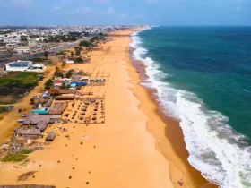 Cotonou city view with beaches and urban landscape in Benin