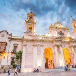 Historic church architecture in Salta, Argentina