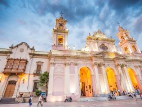 Historic church architecture in Salta, Argentina