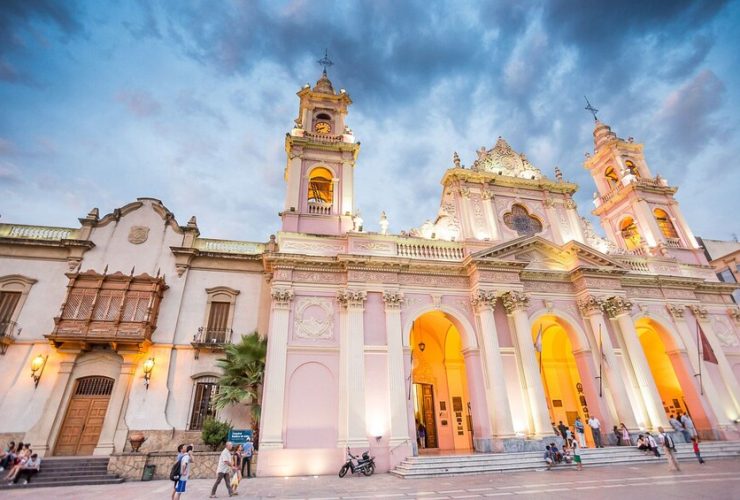 Historic church architecture in Salta, Argentina